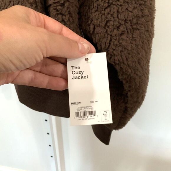 NWT!! Teddy Bear Zip Up Coat in Chocolate XXL - Picture 5 of 8